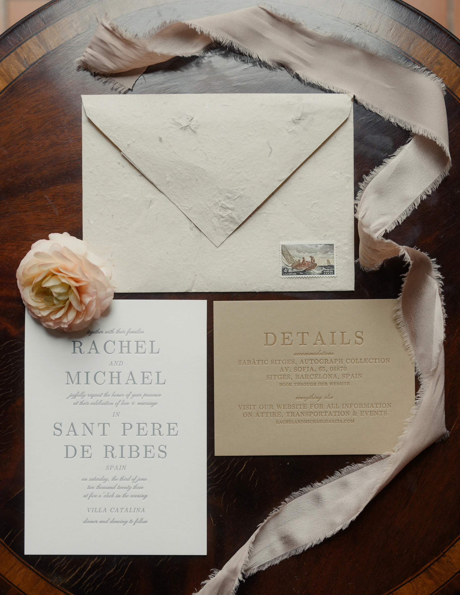 Rachel and Michael's real wedding in Sitges, photograph 7